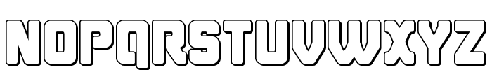 Cyborg Rooster Outline Font LOWERCASE