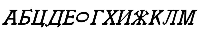 Cyrillic Italic Font UPPERCASE