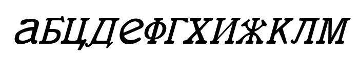 Cyrillic Italic Font LOWERCASE