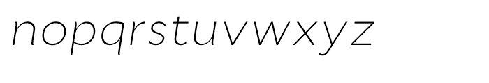 Cyntho ExtraLight Italic Font LOWERCASE