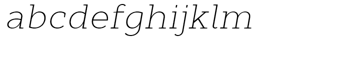 Cyntho Next Slab ExtraLight Italic Font LOWERCASE