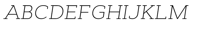 Cyntho Slab Extra Light Italic Font UPPERCASE