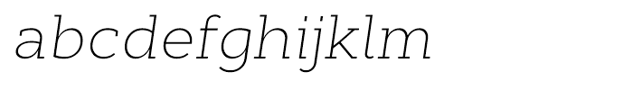 Cyntho Slab Extra Light Italic Font LOWERCASE