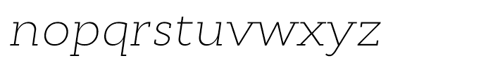 Cyntho Slab Extra Light Italic Font LOWERCASE