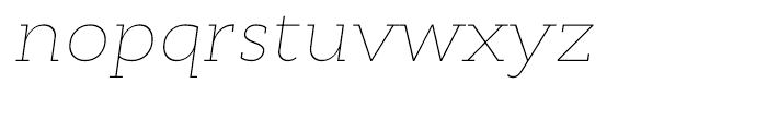Cyntho Slab Thin Italic Font LOWERCASE