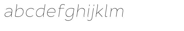Cyntho Thin Italic Font LOWERCASE