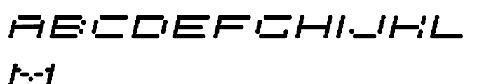 Cypher 7 Regular Italic Font UPPERCASE