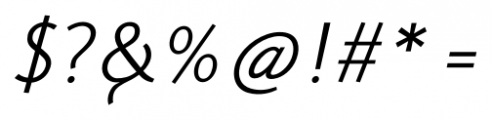 CyanSans Light Italic Font OTHER CHARS