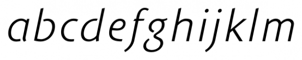 CyanSans Light Italic Font LOWERCASE