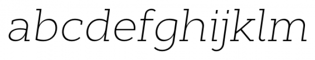Cyntho Slab Pro Extra Light Italic Font LOWERCASE