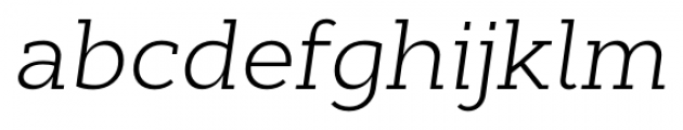 Cyntho Slab Pro Light Italic Font LOWERCASE