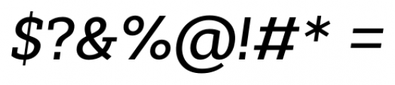 Cyntho Slab Pro Medium Italic Font OTHER CHARS