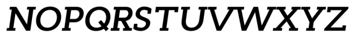 Cyntho Slab Pro Semi Bold Italic Font UPPERCASE