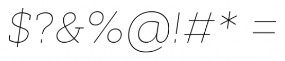 Cyntho Slab Pro Thin Italic Font OTHER CHARS