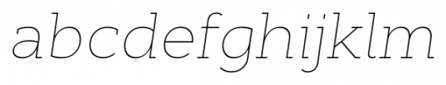 Cyntho Slab Pro Thin Italic Font LOWERCASE