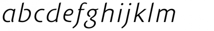 Cyan Sans Light Italic Font LOWERCASE