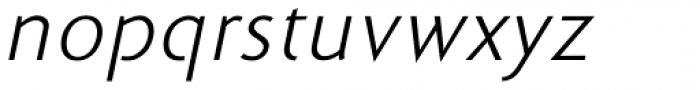 Cyan Sans Light Italic Font LOWERCASE