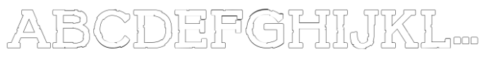 Cyber Hack Outline Font UPPERCASE