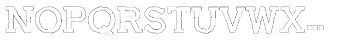 Cyber Hack Outline Font UPPERCASE