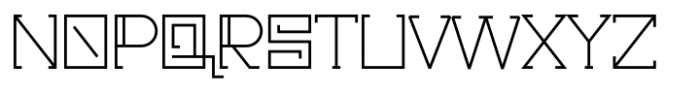 Cyber Megico OUTLINE Font UPPERCASE