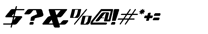 Cyber Motion Italic Font OTHER CHARS