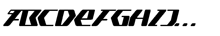 Cyber Motion Italic Font UPPERCASE