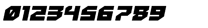 Cyberform Oblique Font OTHER CHARS
