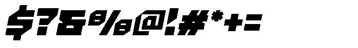 Cyberform Oblique Font OTHER CHARS