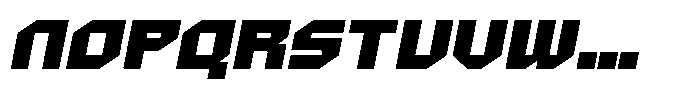 Cyberform Oblique Font UPPERCASE