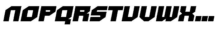 Cyberform Oblique Font LOWERCASE