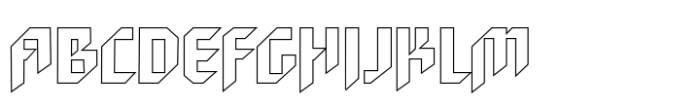 Cyberwar Hollow Font UPPERCASE