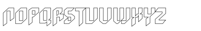 Cyberwar Hollow Font UPPERCASE