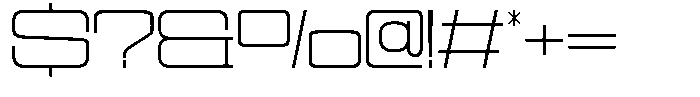 Cyfor Thin Font OTHER CHARS