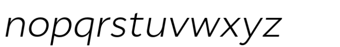 Cyntho Next Light Italic Font LOWERCASE