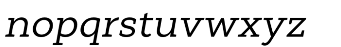 Cyntho Next Slab Italic Font LOWERCASE