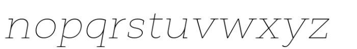 Cyntho Next Slab Thin Italic Font LOWERCASE