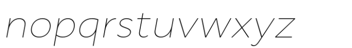 Cyntho Next Thin Italic Font LOWERCASE
