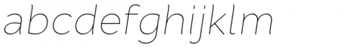 Cyntho Pro Thin Italic Font LOWERCASE