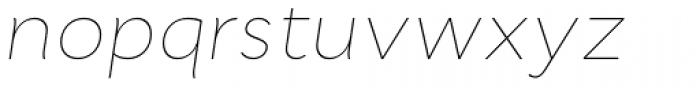 Cyntho Pro Thin Italic Font LOWERCASE