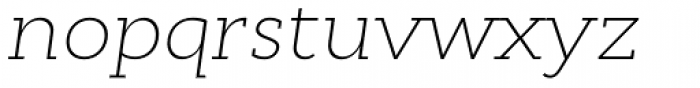Cyntho Slab Pro ExtraLight Italic Font LOWERCASE
