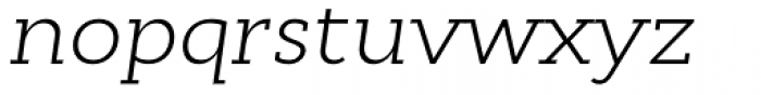 Cyntho Slab Pro Light Italic Font LOWERCASE