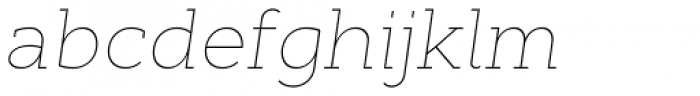 Cyntho Slab Pro Thin Italic Font LOWERCASE