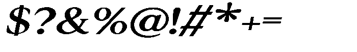 Cyravel Black Expanded Italic Font OTHER CHARS