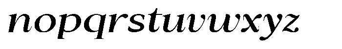 Cyravel Bold Expanded Italic Font LOWERCASE