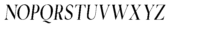 Cyravel Condensed Italic Font UPPERCASE