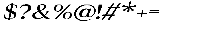 Cyravel Expanded Italic Font OTHER CHARS