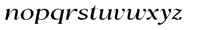 Cyravel Expanded Italic Font LOWERCASE