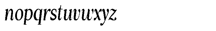 Cyravel Extra Bold Condensed Italic Font LOWERCASE