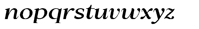 Cyravel Extra Bold Expanded Italic Font LOWERCASE