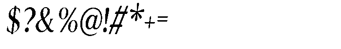 Cyravel Extra Light Condensed Italic Font OTHER CHARS